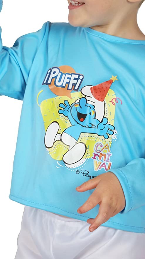 Puffo Costume Prodotto Originale Licenziato Puffi Smurfs Cont