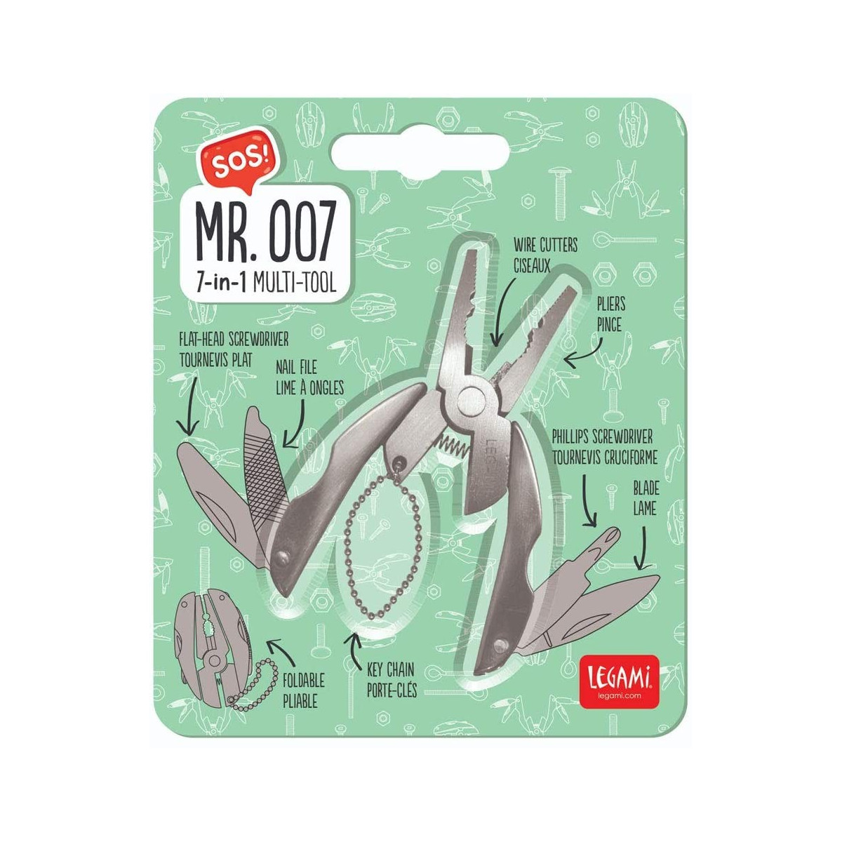 SOS MR.007 - 7-IN-1 MULTI TOOL - LEGAMI MILANO - LEGAMI MILANO - td-toys.it