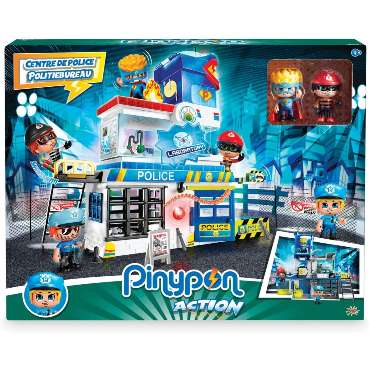 PINYPON ACTION POLICE STATION + 2 CHARACTERS - GIOCHI PREZIOSI ITALIA SRL - CHILD - td-toys.it