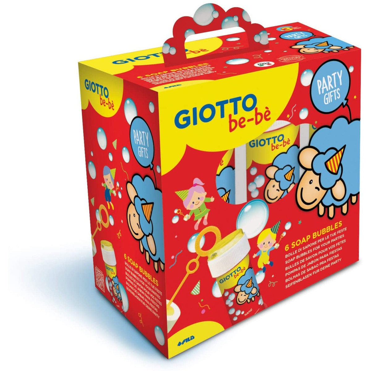 PARTY SET GIOTTO BEBE 6 SOAP BUBBLES-AQUATIC