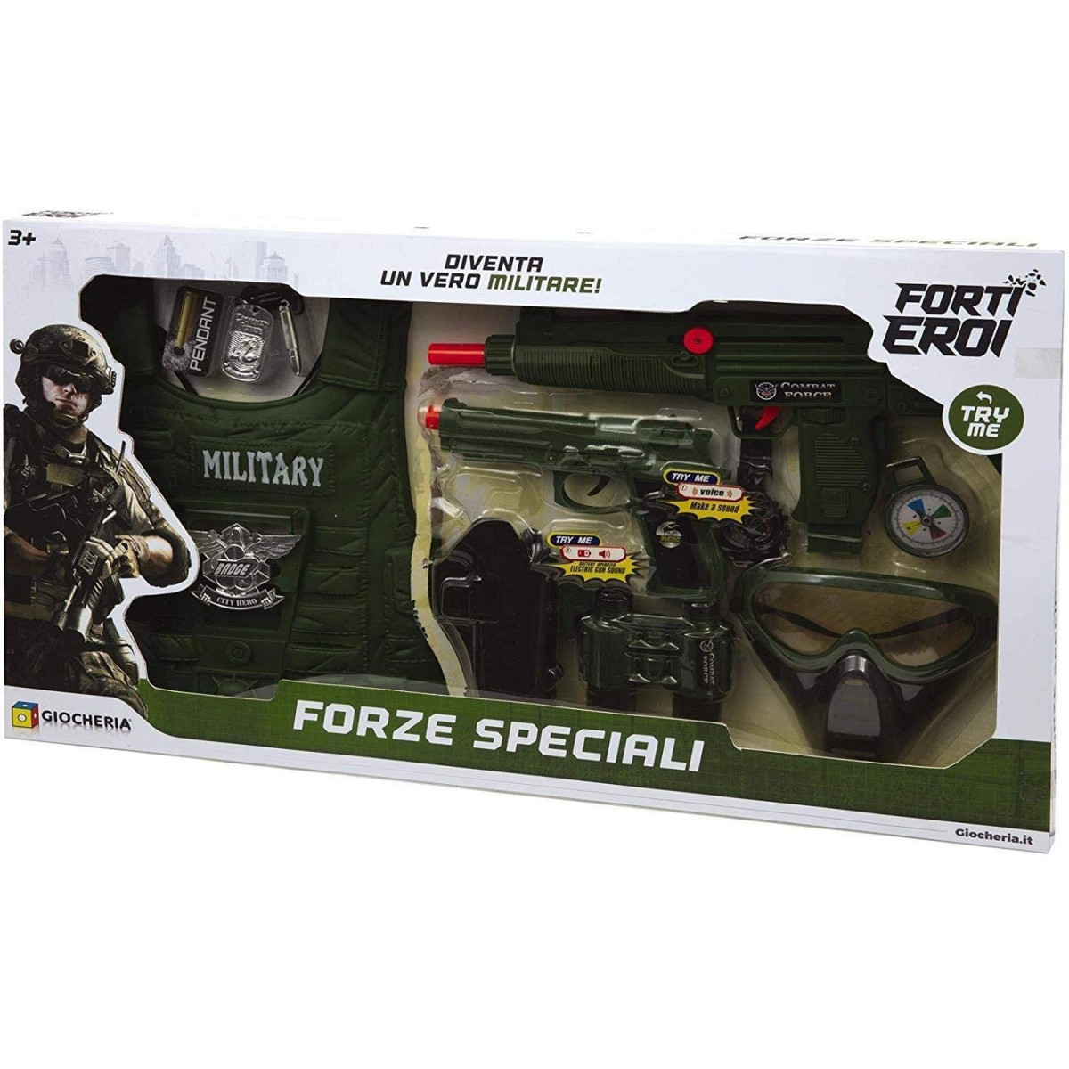 STRONG HEROES - Special Forces Disguise Set - GIOCHERIA SPA - CHILD - td-toys.it