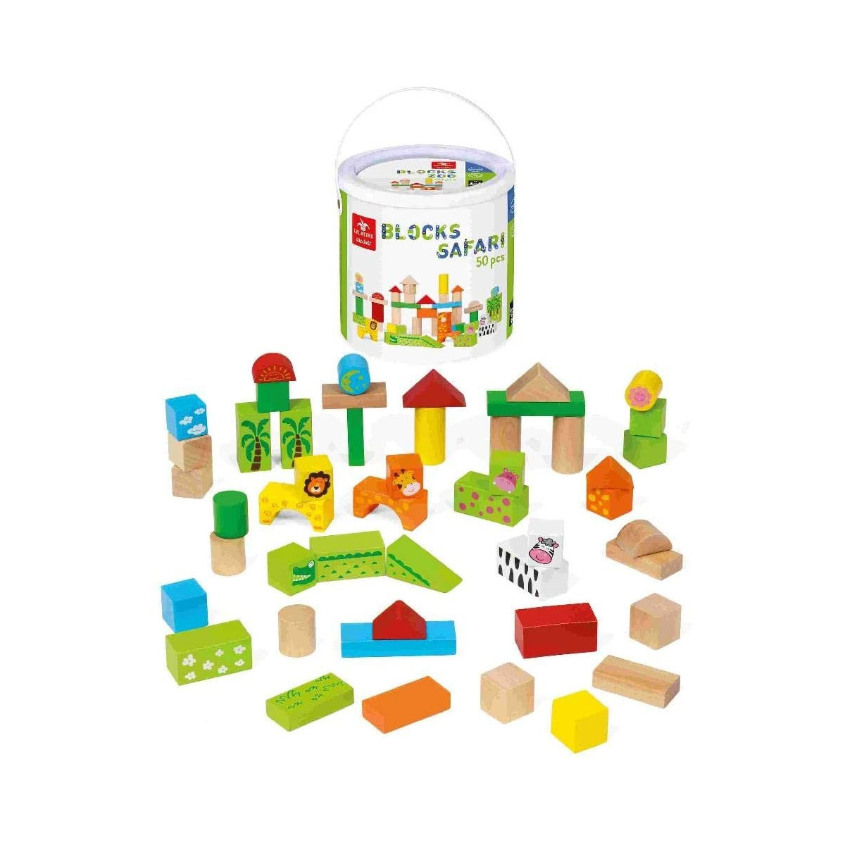 SAFARI BLOCKS 50 PZ - TEODOMIRO DAL NEGRO - LEGNO - td-toys.it