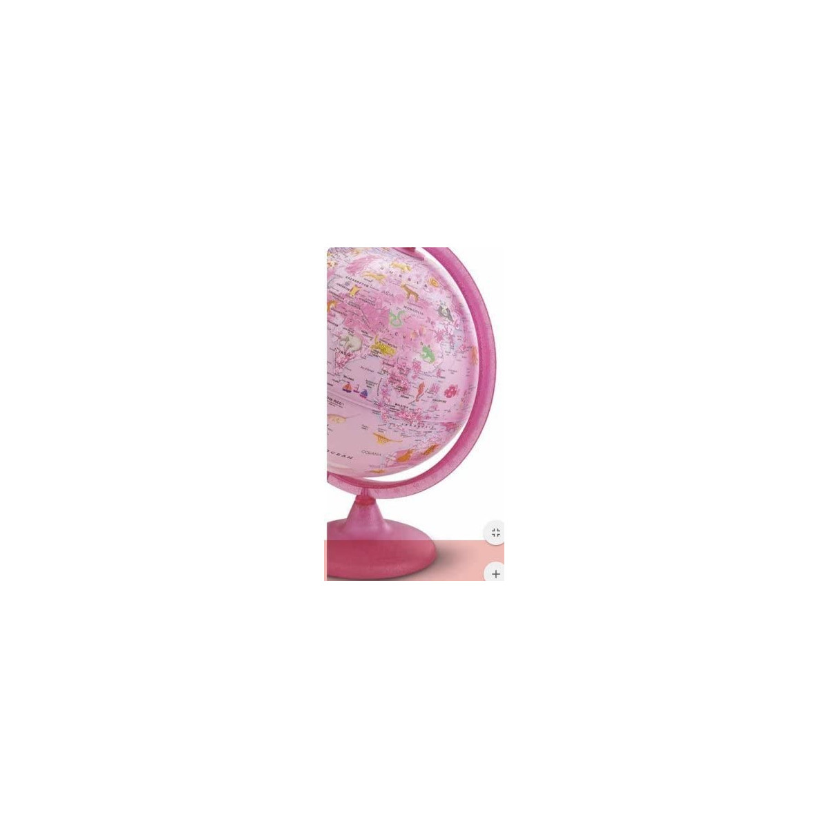 GLOBO 25 cm PINK ZOO IT 230V - TECNODIDATTICA SPA - GLOBE - td-toys.it