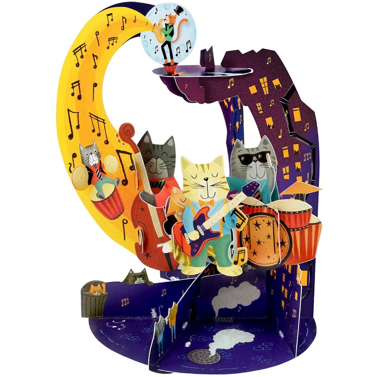 GIFT CARD Jazz Cats SANTORO - EDIGLAM - GREETING CARDS - td-toys.it