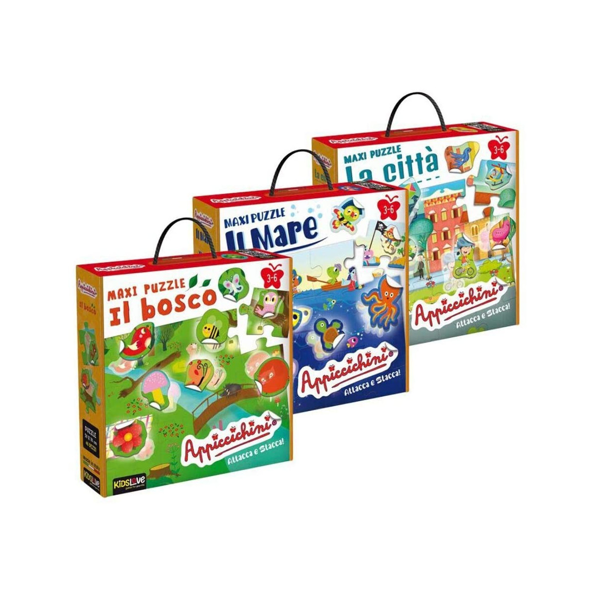 APPICCICHINI ATTACCA E STACCA MAXI PUZZLE IL BOSCO 48PZ-PUZZLE