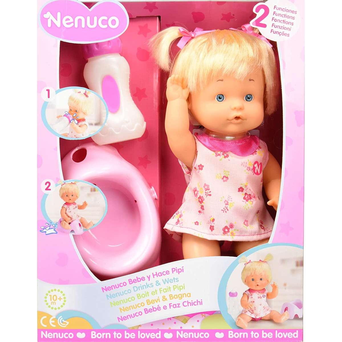 NENUCO BEVE E BAGNA CM.30 - FAMOSA - BAMBINA - td-toys.it