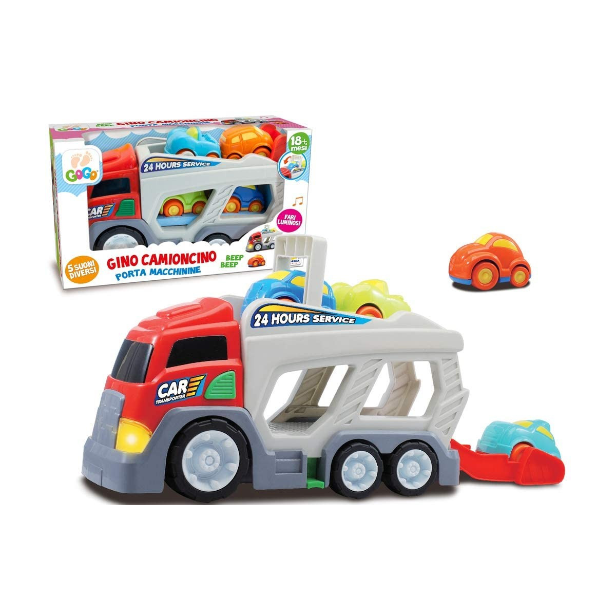 GOGO - CAR TRUCK WITH 4 CAR LIGHTS - WIDMANN - MASKS - td-toys.it