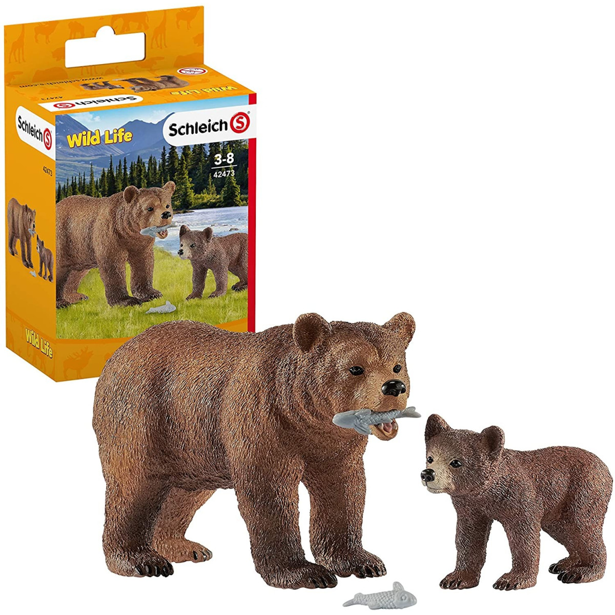 MAMMA ORSA GRIZZLY CON CUCCIOLO (3) - - GIOCATTOLI - td-toys.it