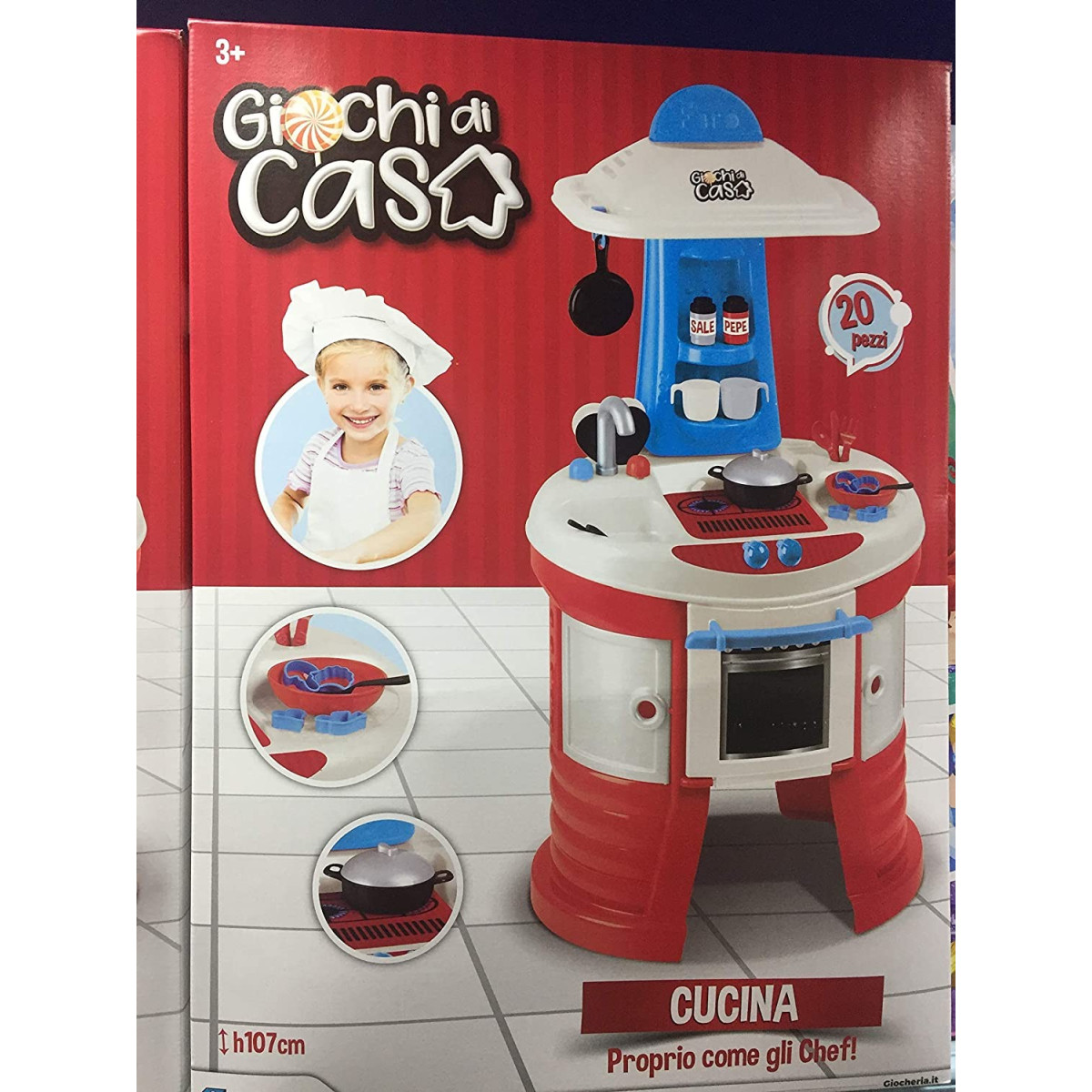 CRAZY PRICE - Kitchen Just like the Chefs height 107 cm - GIOCHERIA SPA - UNISEX - td-toys.it