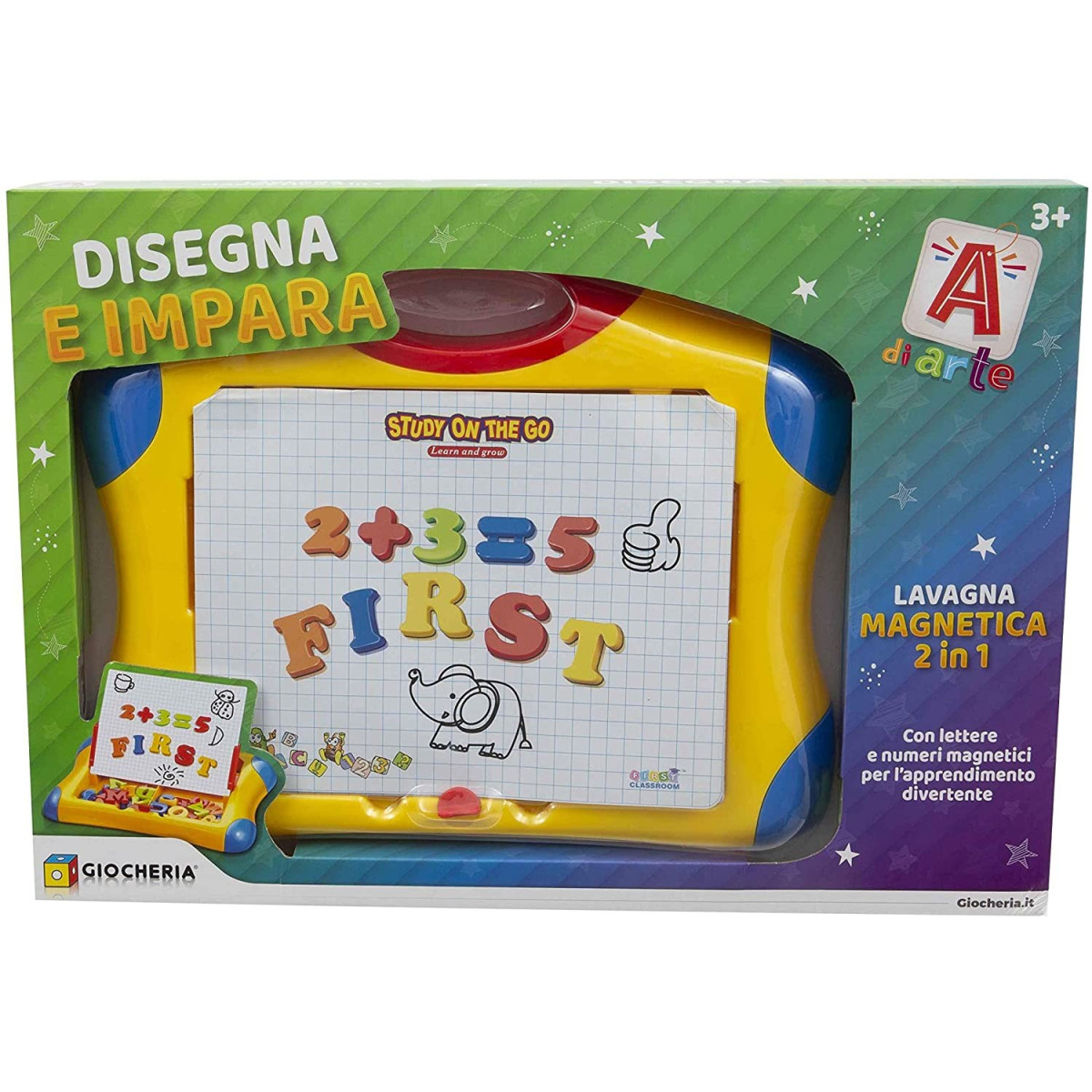 A di ARTE - Numbers and Letters Magnetic Board with Lectern - GIOCHERIA SPA - CREATIVE - td-toys.it