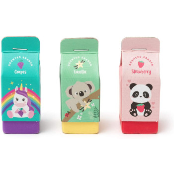 YUMMY YUMMY - SET OF 3 PERFUMED RUBBERS-STATIONERY- TD Toys