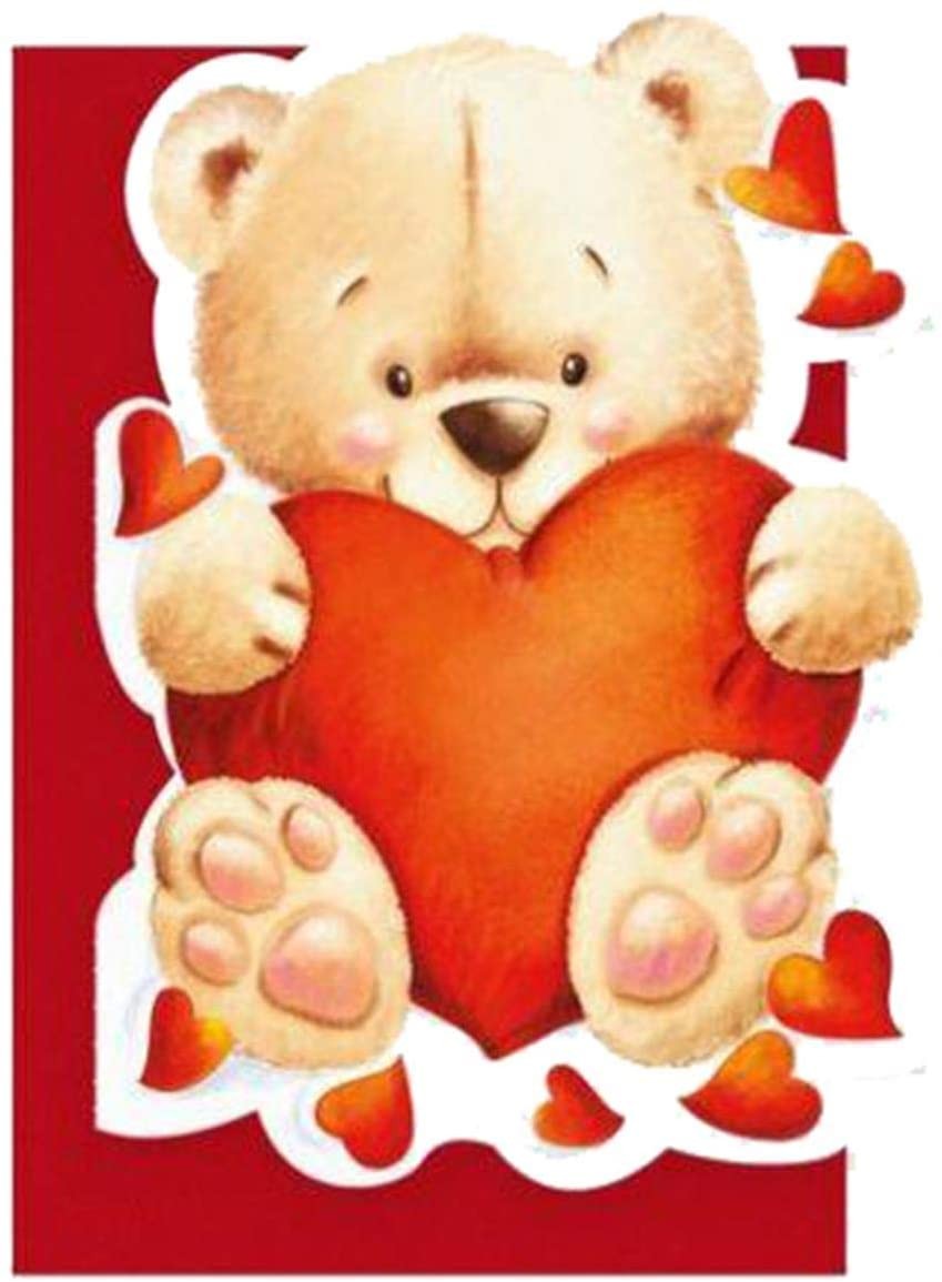 LOVELY GREETING CARDS - 11,5X17 TEDDY Biglietto con Orsetto Romanti