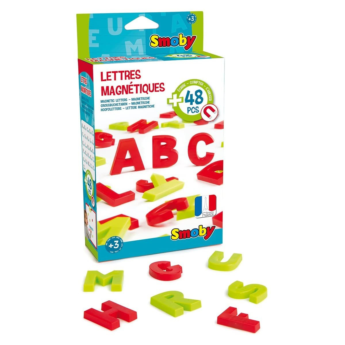 48 capital magnetic letters - SMOBY - EDUCATIONAL - td-toys.it