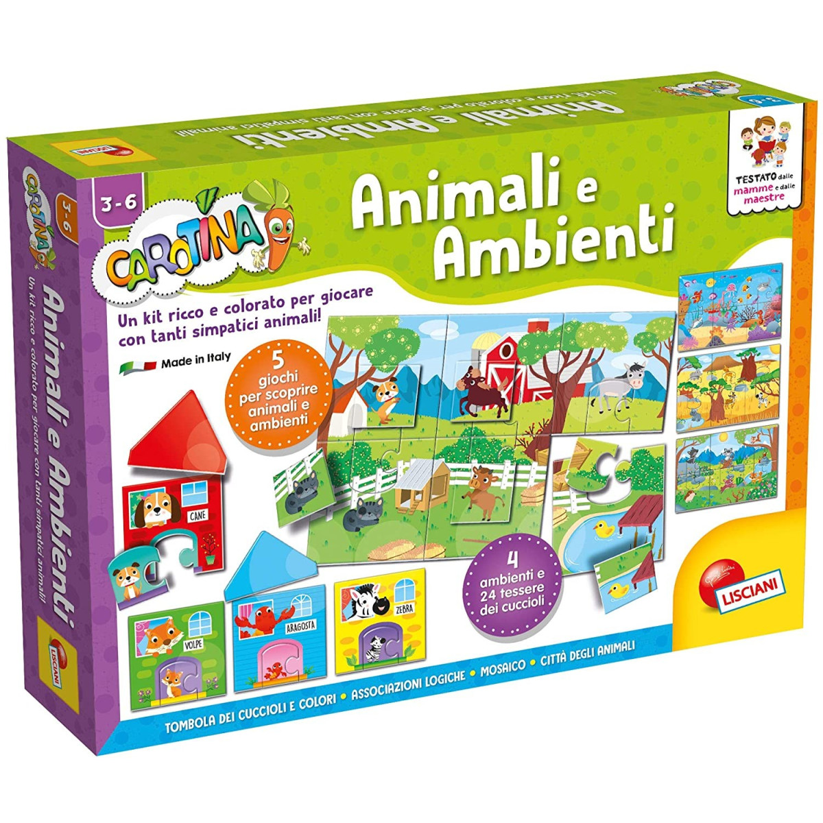 CARROT MAXI ANIMALS AND ENVIRONMENTS - LISCIANI GIOCHI - EDUCATIONAL - td-toys.it