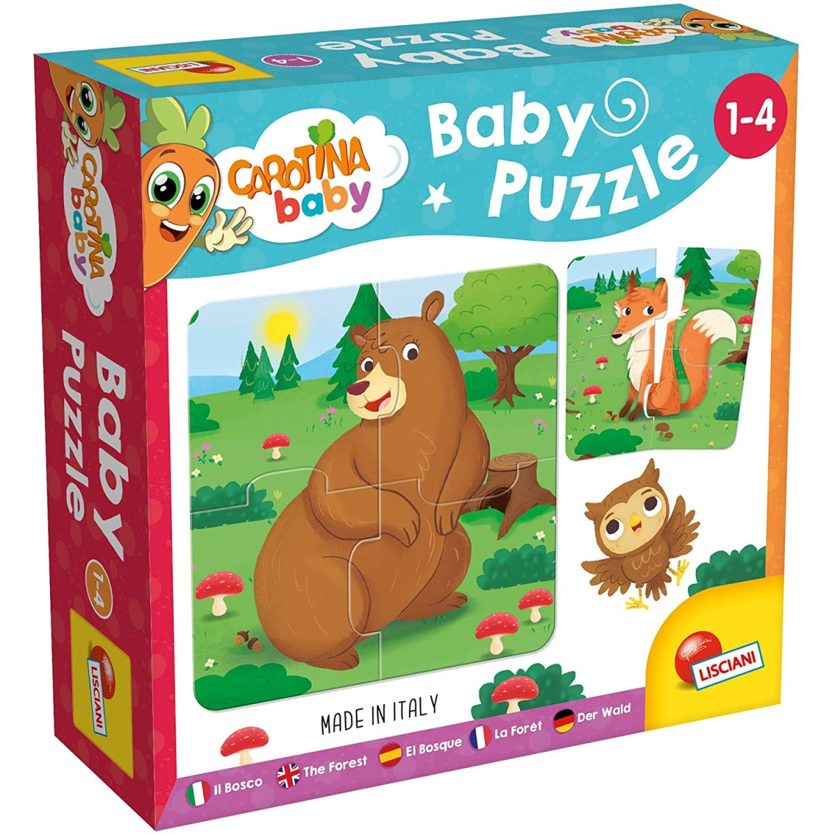 CAROTINA BABY PUZZLE IL BOSCO - LISCIANI GIOCHI - PUZZLE - td-toys.it