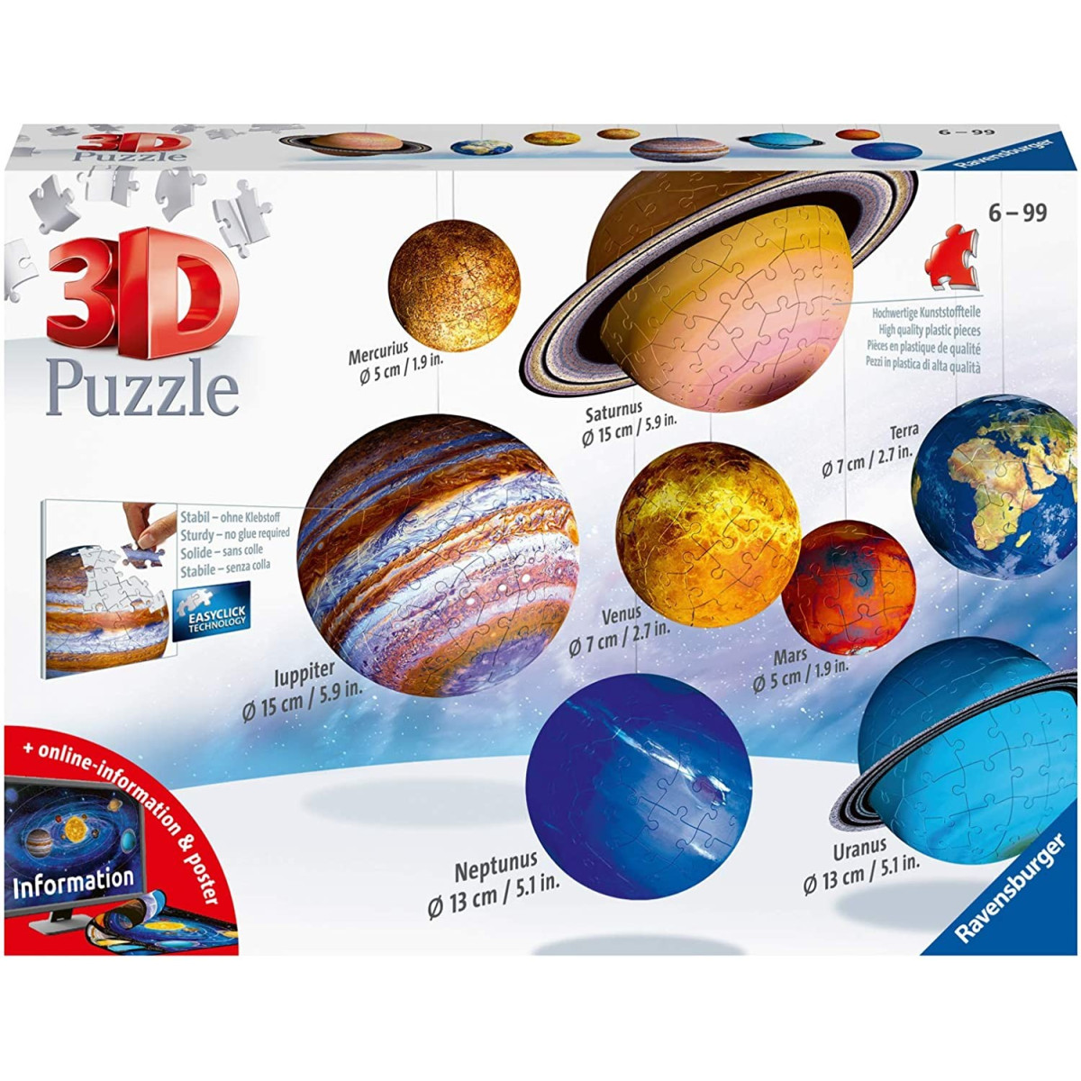 The 3D planetary system - Ravensburger - PUZZLE - td-toys.it