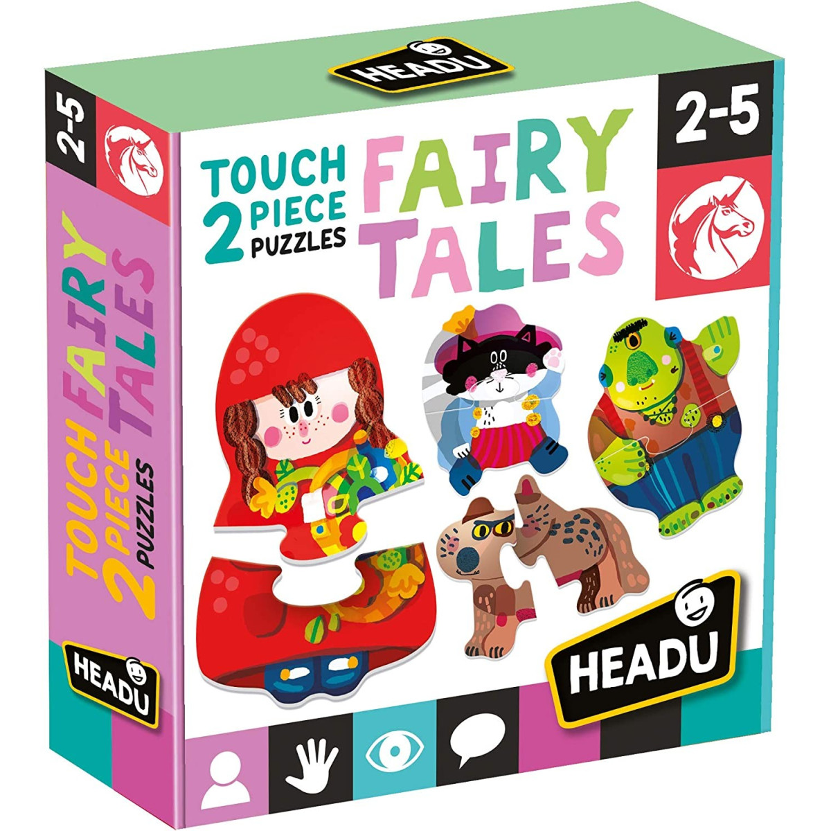 Touch 2 pieces Puzzles Fairy Tales - HEADU - EDUCATIVI - td-toys.it