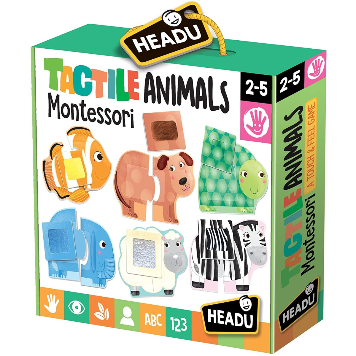 Tactile Animals Montessori - HEADU - EDUCATIVI - td-toys.it