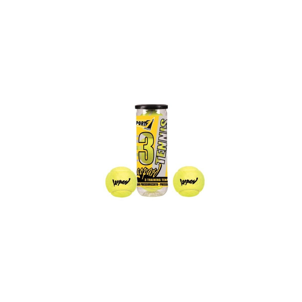 LEOPARD TUBE TENNIS BALLS (3PCS)-SPORT AND FREE TIME