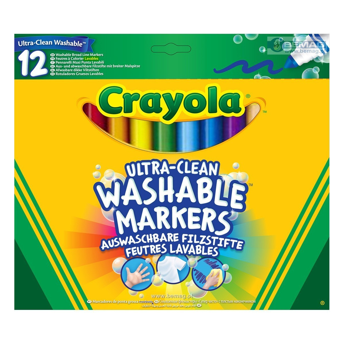 12 WASHBASIN MARKERS P. MAXI-PENS-MARKERS-PENCILS-ERASERS