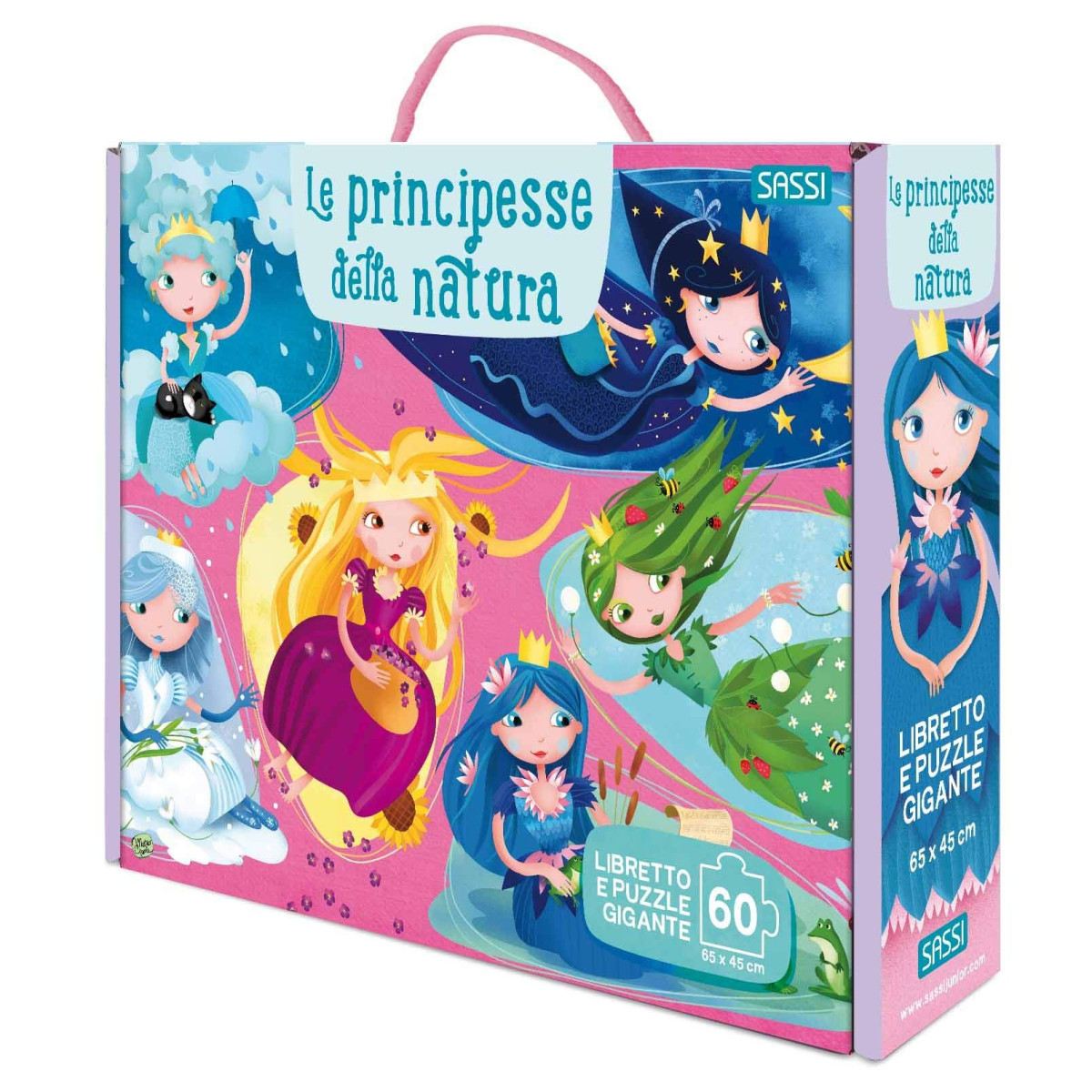 GIANT PUZZLE AND BOOK - THE PRINCESSES OF - SASSI EDITORE - BOOKS - td-toys.it