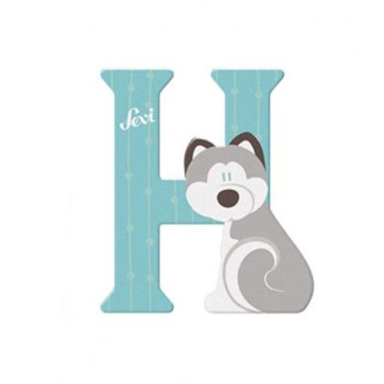 Lettera H Husky-GIOCHI IN LEGNO