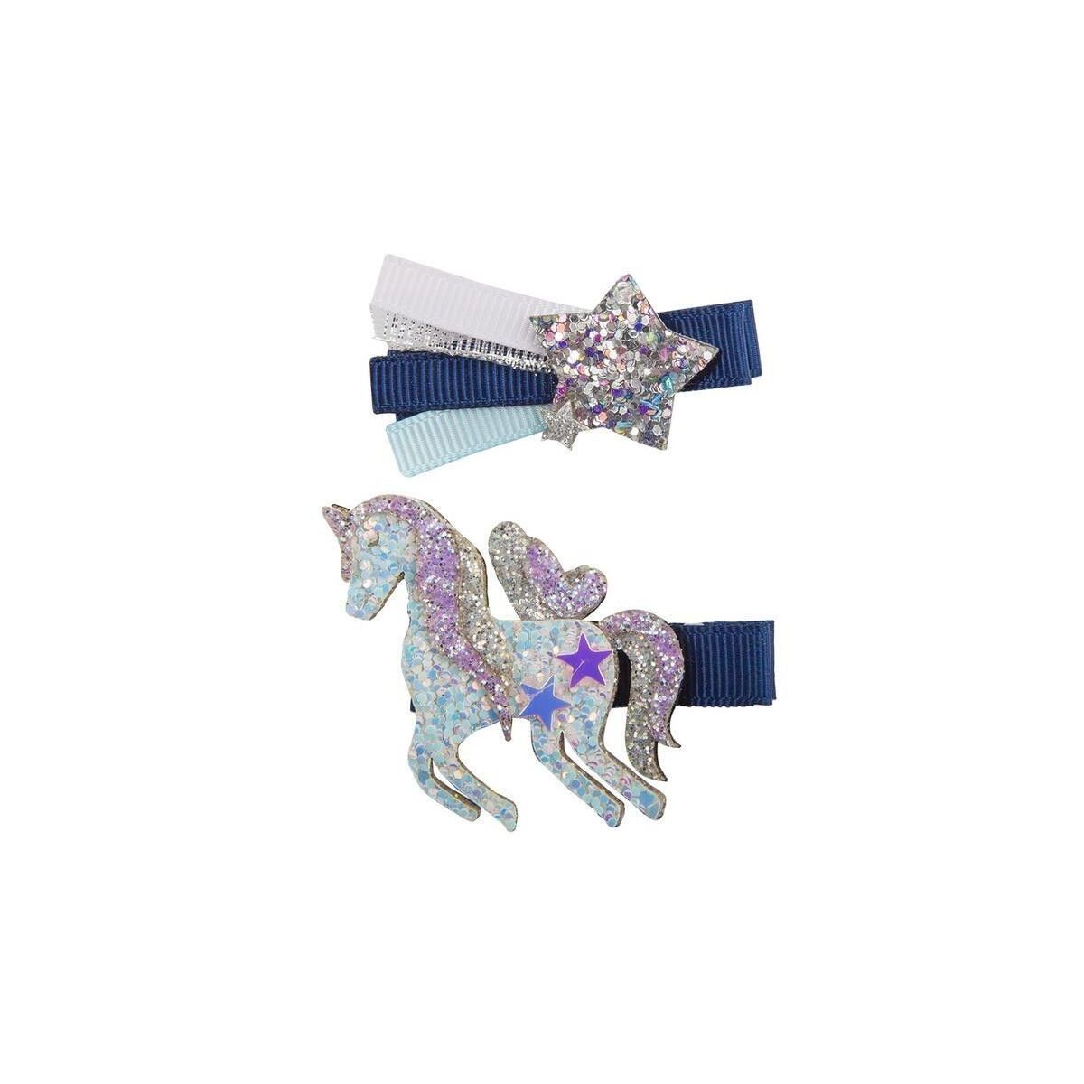 Boutique Navy Unicorn Star Hairclip, Asstd - Great Pretenders - BIJOUX - td-toys.it