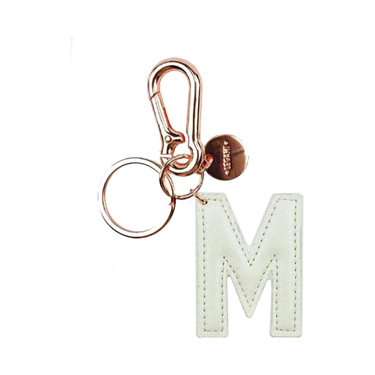 MY INITIAL - KEY RING - M - WHITE-LEGAMI MILANO