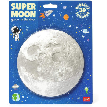 LUNA FOSFORESCENTE ADESIVA - SUPER MOON - SPACE-HOME SWEET HOME- TD Toys