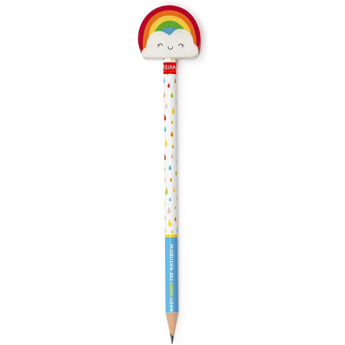 PENCIL WITH RAINBOW ERASER-LEGAMI MILANO