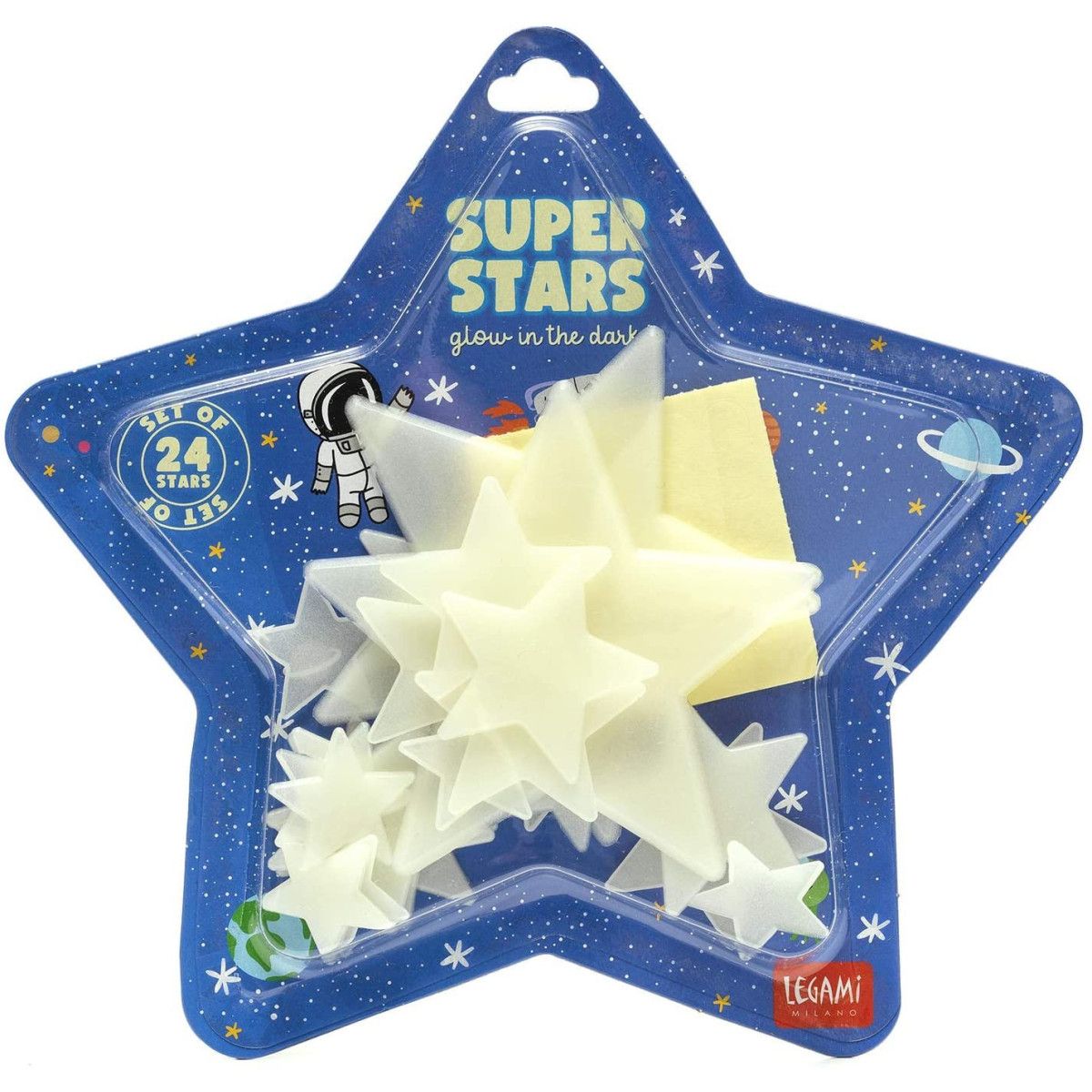 STELLE FOSFORESCENTI ADESIVE - SUPER STARS - SPACE-LEGAMI MILANO