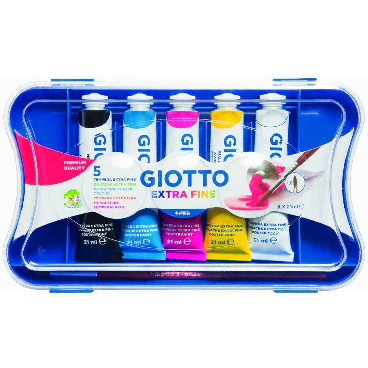 Giotto Tempera Extra in tubetto 21 ml 5 PZ-SET DA DISEGNO