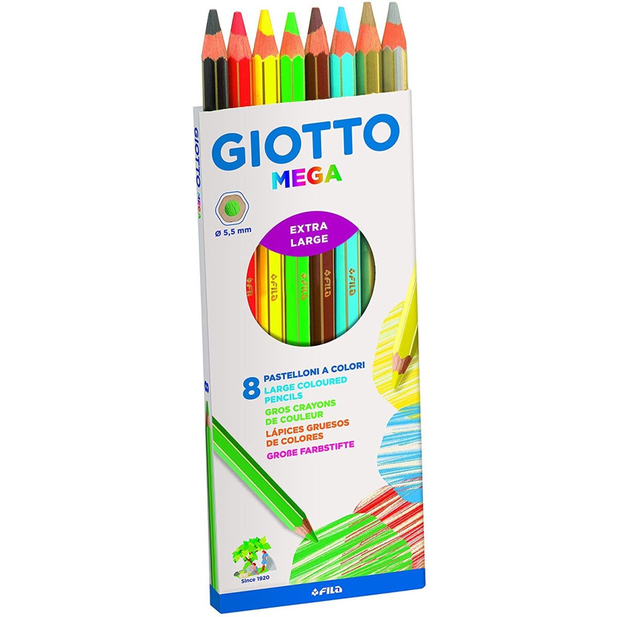 Giotto Mega 8 PASTELLONI 5.5 mm-REGISTRY