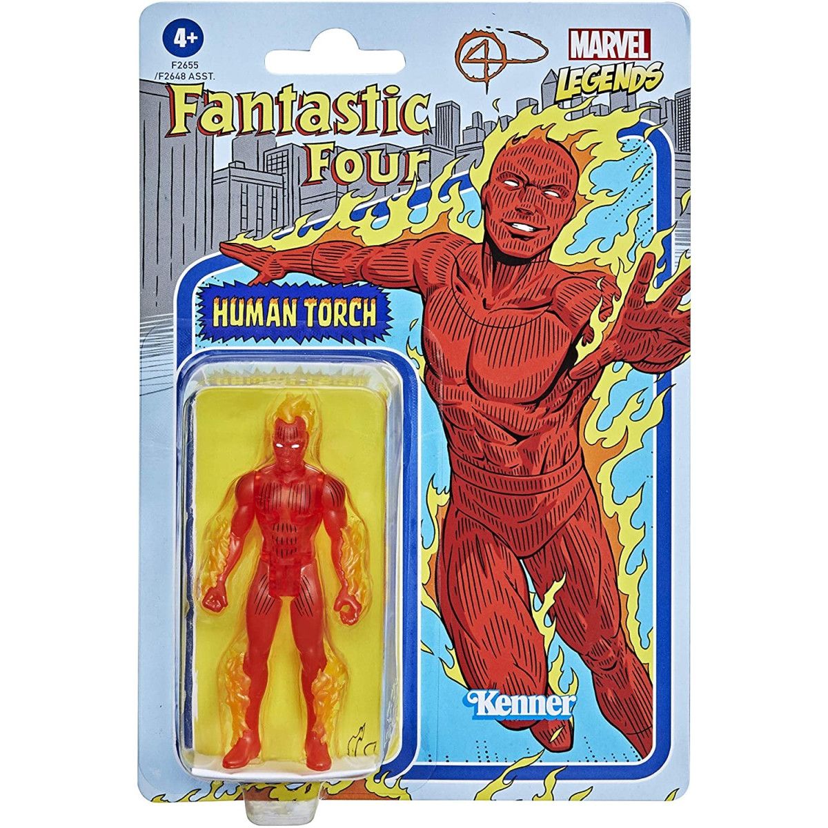 MARVEL LEGENDS RETRO 3.75 HUMAN TORCH - HASBRO - ACTION FIGURES - td-toys.it