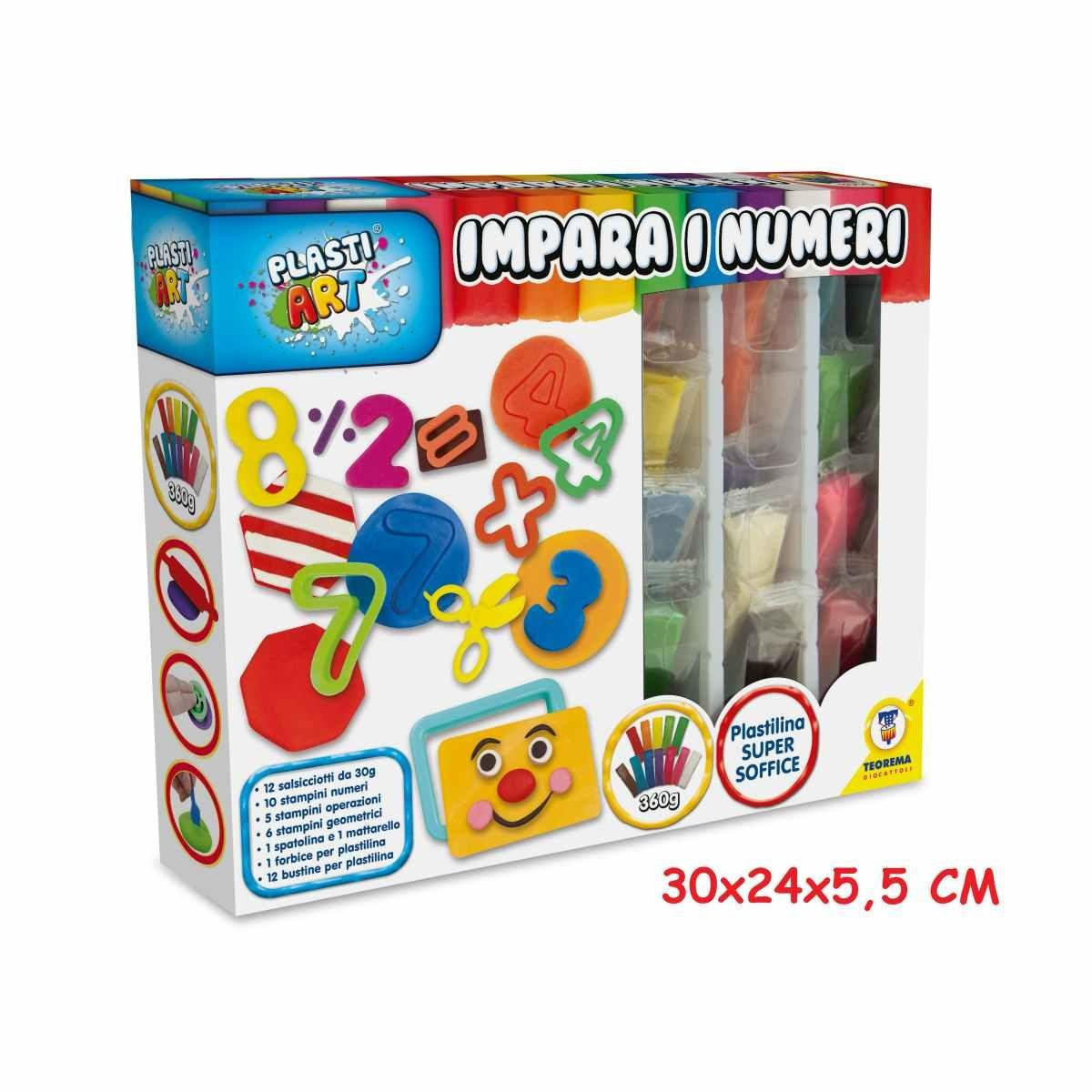 PLASTIART - SET IMPARA I NUMERI 12 SALS DA 3 - - UNISEX - td-toys.it