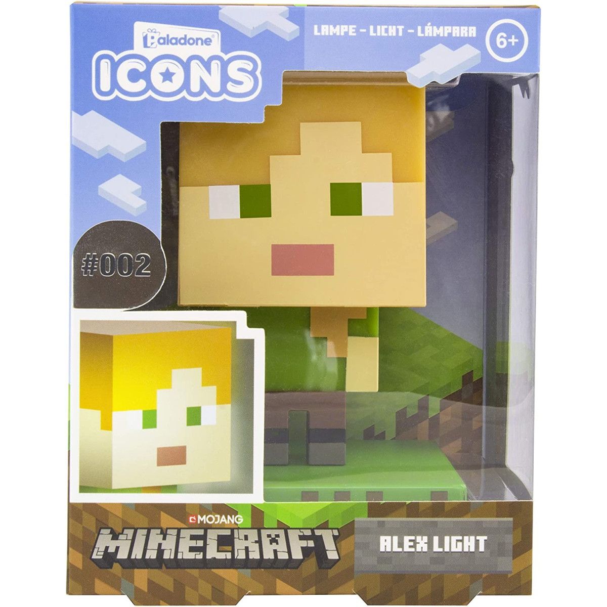 MINECRAFT ICONS ALEX 3D LAMP (Gadget) - PALADONE - GADGETS - td-toys.it