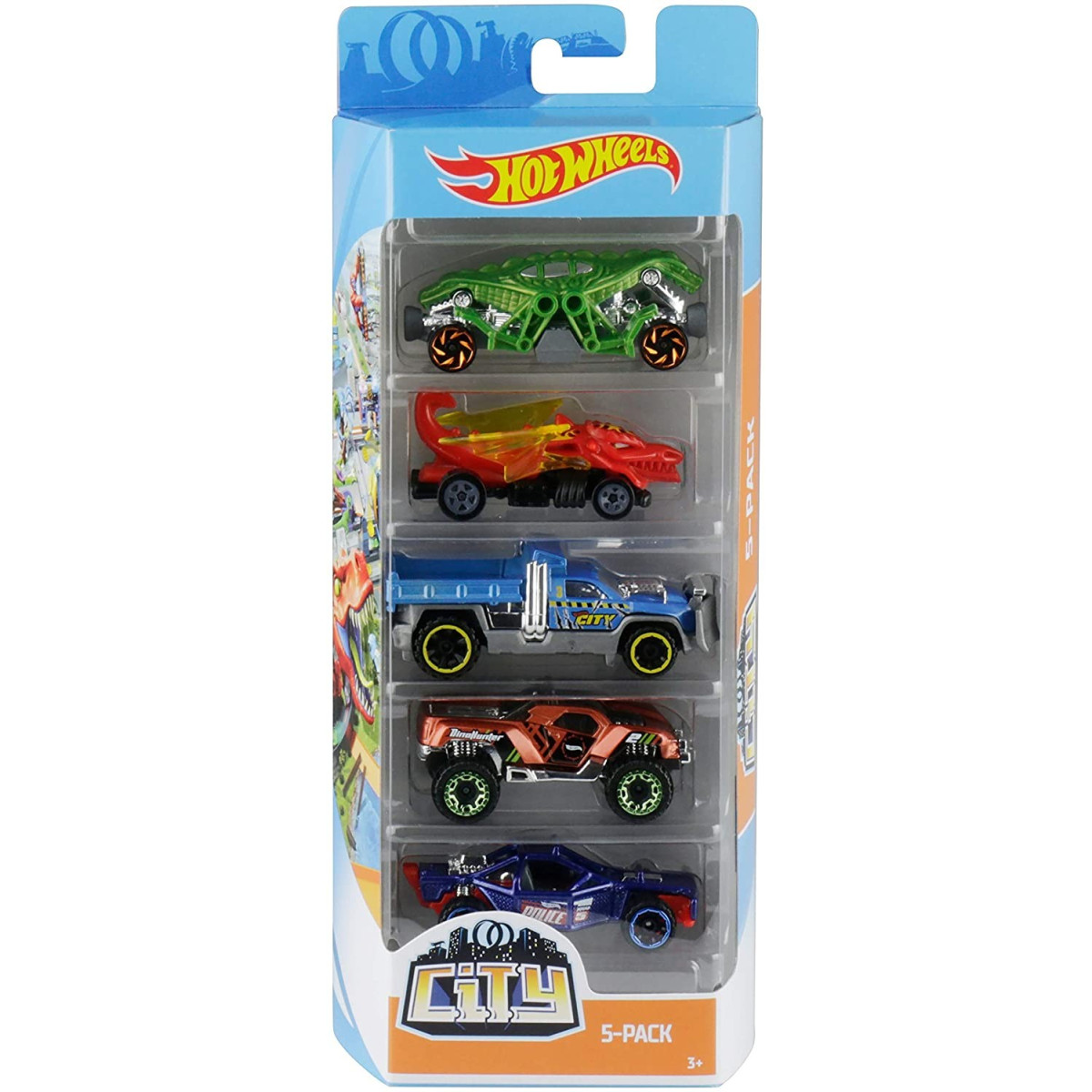 HOT WHEELS 5 VEICOLI DJG23-BAMBINO