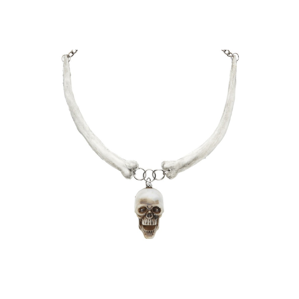 SKULL AND BONES NECKLACE - WIDMANN - ACCESSORIES - td-toys.it