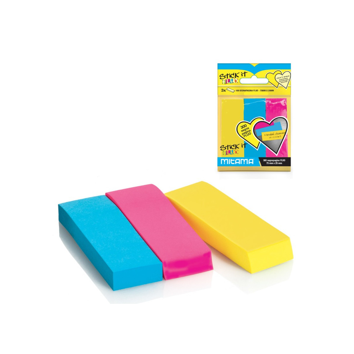 Mitama Stick It adhesive notepads, 100 sheets - - REGISTRY - td-toys.it