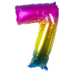 BALLOON 86 CM RAINBOW N ° 7-BALLOONS- TD Toys