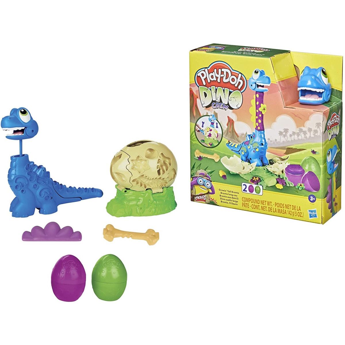 PLAY-DOH GROWIN TALL BRONTO - HASBRO - BAMBINO - td-toys.it