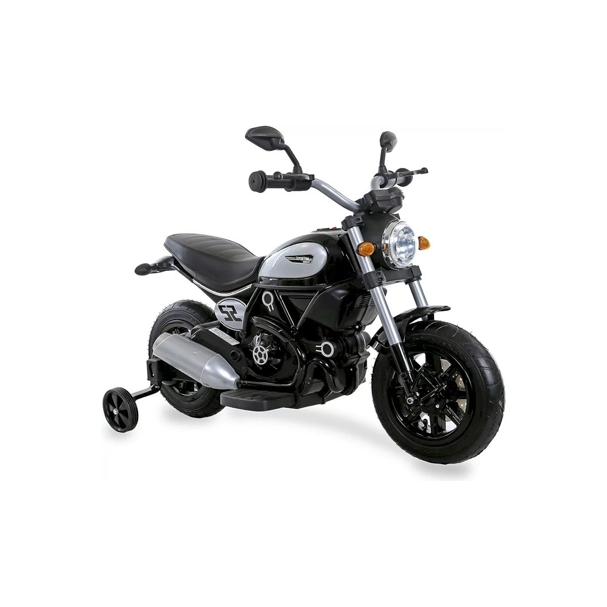 TEO'S - MOTO CAVALC. C / LIGHTS AND SOUNDS BLACK BATT 6 V - TEOREMA - RIDING - td-toys.it