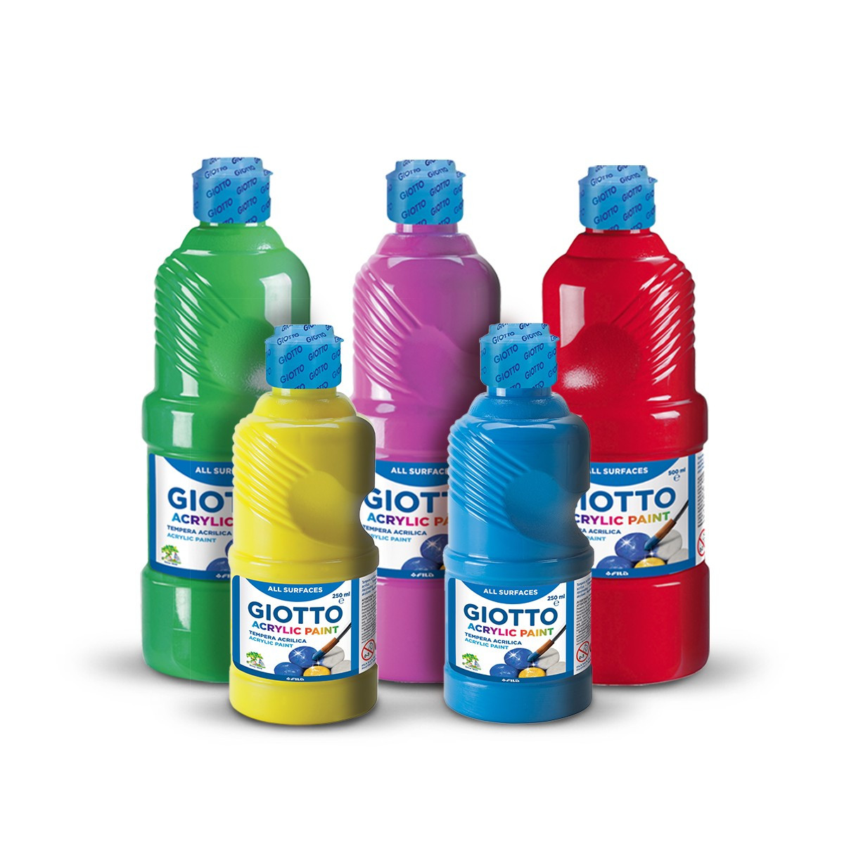 FL 250ML GIOTTO ACRYLIC COLORS ASS - - SCHOOL - td-toys.it