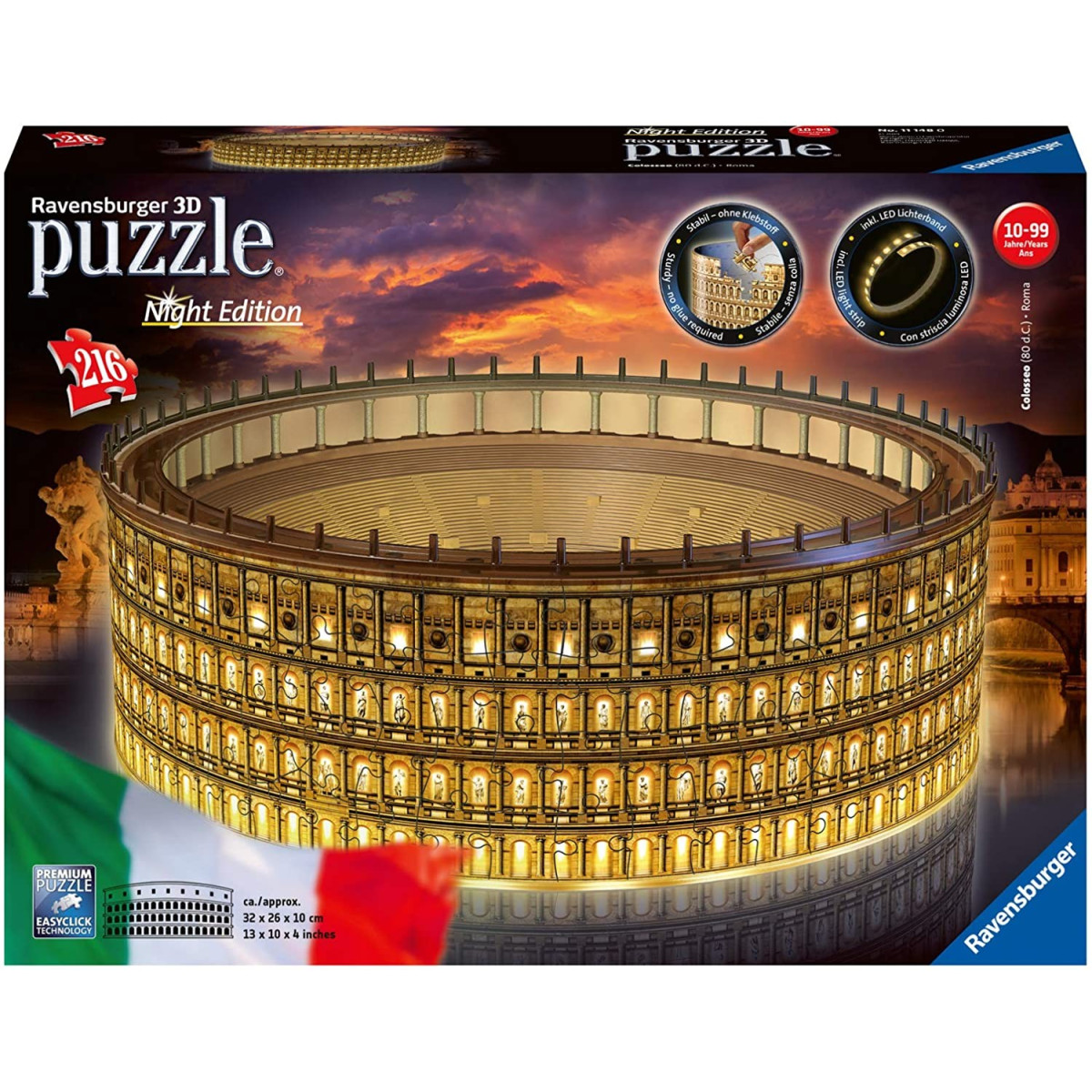 Colosseum Night Ed.3D Ravensburger - Ravensburger - PUZZLE - td-toys.it