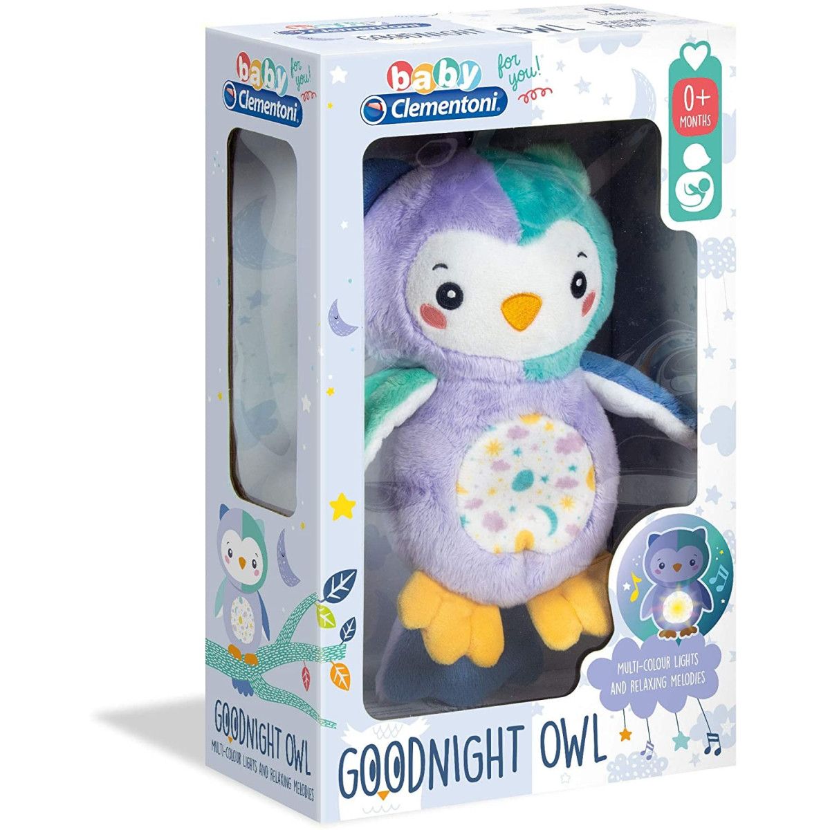 FIRST MONTHS - OWL LIGHTIN PLUSH -K- - Clementoni - EARLY CHILDHOOD - td-toys.it