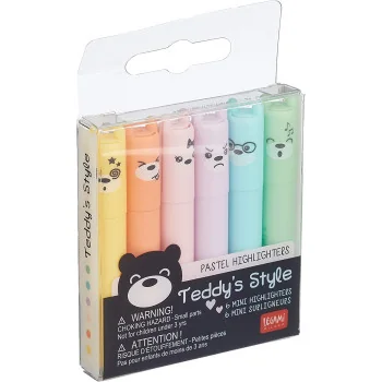TEDDY 'S STYLE - MINIPASTELHIGHLIGHTERS-STATIONERY- TD Toys