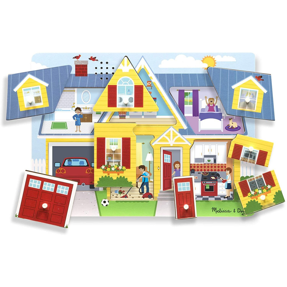 Around the House Sound Puzzle - Melissa & Doug - WOOD - td-toys.it