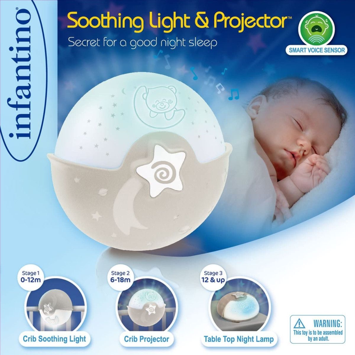 INFANTINO - Concilia Sonno - Luce Notte AZZURRO - GIOCHERIA SPA - PRIMA INFANZIA - td-toys.it