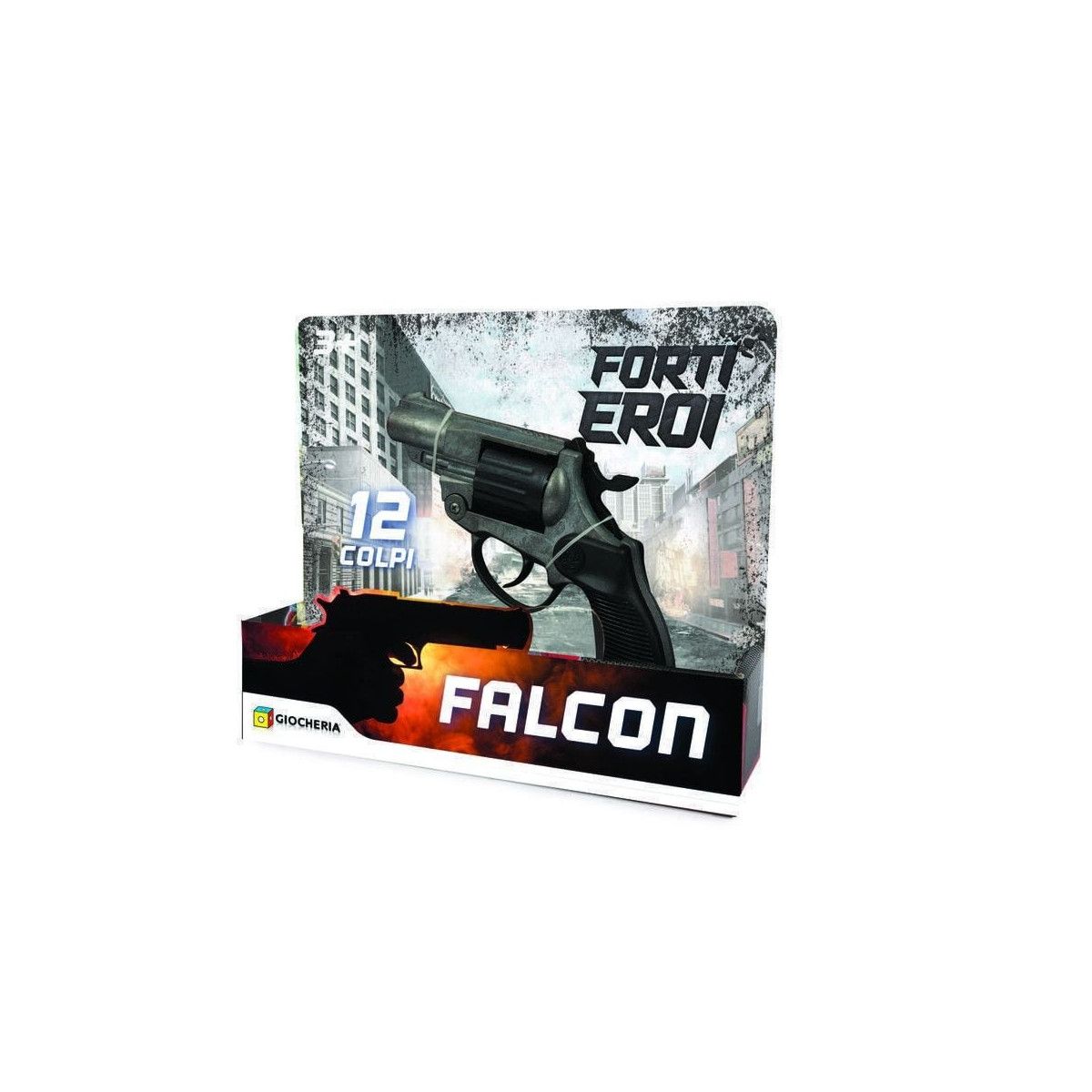 FORTI EROI - Pistola Police Falcon a tamburo 12 Colpi - GIOCHERIA SPA - BAMBINO - td-toys.it