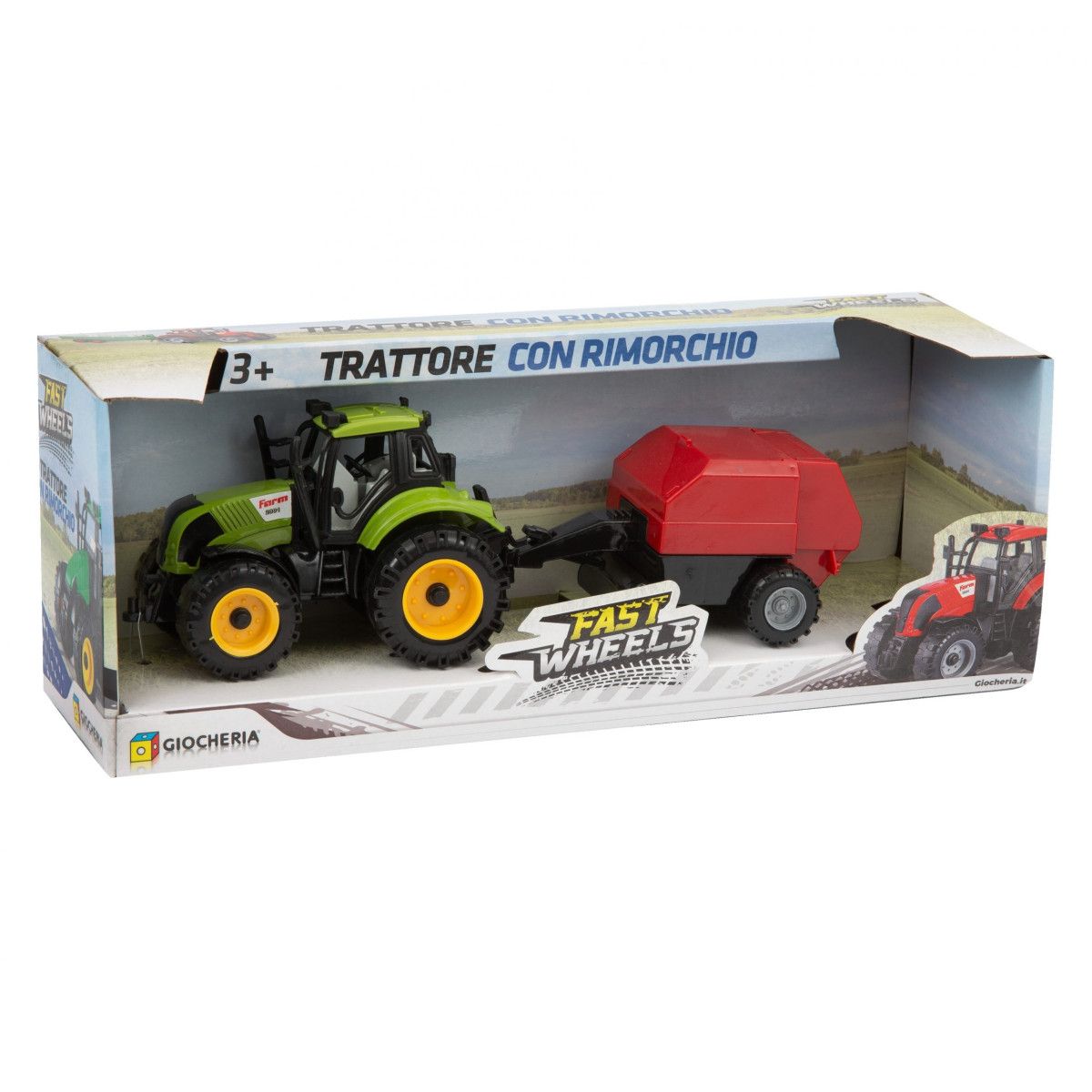 FAST WHEELS - Small Tractor with Free Wheel Trailer 4 Models - GIOCHERIA SPA - CHILD - td-toys.it